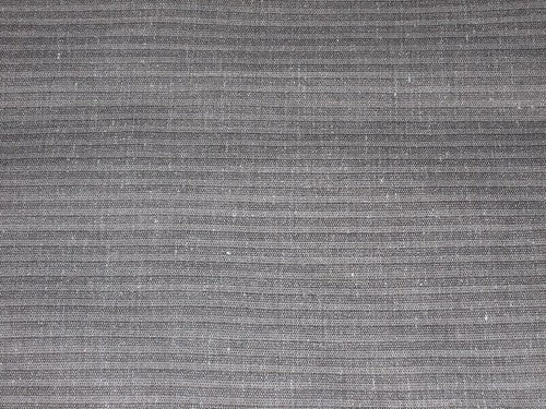 Superb Quality Linen Club Grey with Light grey horizontal stripe Fabric ~ 58&quot; wide