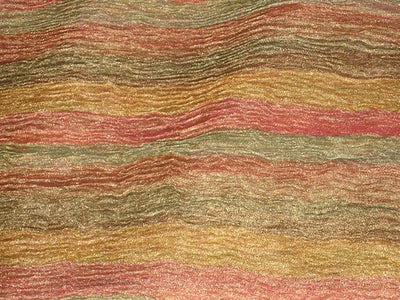 36 INCHES WIDE~ RICH Multi colour horizontal stripes
