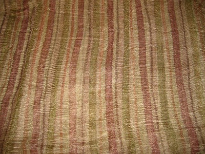36 INCHES WIDE~ GOLD Multi colour vertical stripes