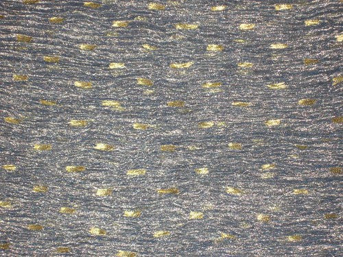 36 INCHES WIDE~ GOLD dark blue colour