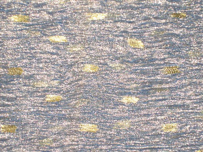 36 INCHES WIDE~ GOLD dark blue colour