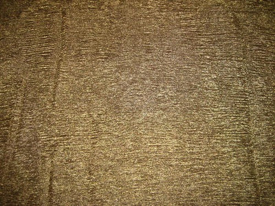 Crushed GOLD Khaki Green silk metallic tissue [1369]