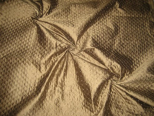 SILK DUPIONI Dessert snake colour pintuck Fabric DUPP12