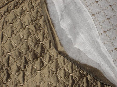 SILK DUPIONI Dessert snake colour pintuck Fabric DUPP12