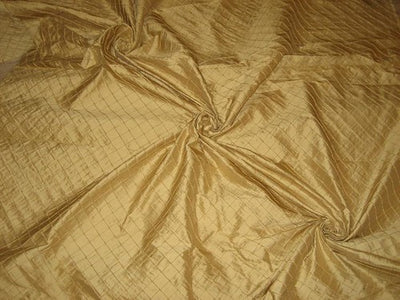 Dupioni silk 54&quot; wide-Gold diamond pintuck
