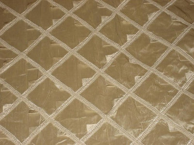 Silk dupioni  rich ivory diamond pintuck design 54" width~ with lace embroidered DUPP24[1]