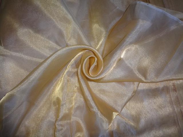 100%  Silk tissue fabric with gold 44 inches wide [12328]