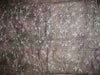 Silk metallic sheer tissue [crushed]organza fabric 36" width~ Floral embroidery [1420]