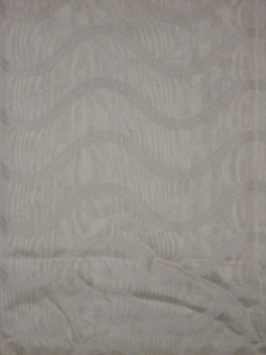 Silk Organza horizontal Jacquard design running lengthwise~Width 44