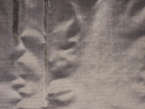 SILK TAFFETA FABRIC dark cocoa with white pin stripes 54&quot; wide