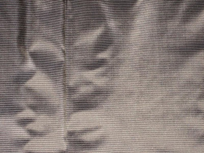 SILK TAFFETA FABRIC dark cocoa with white pin stripes 54&quot; wide