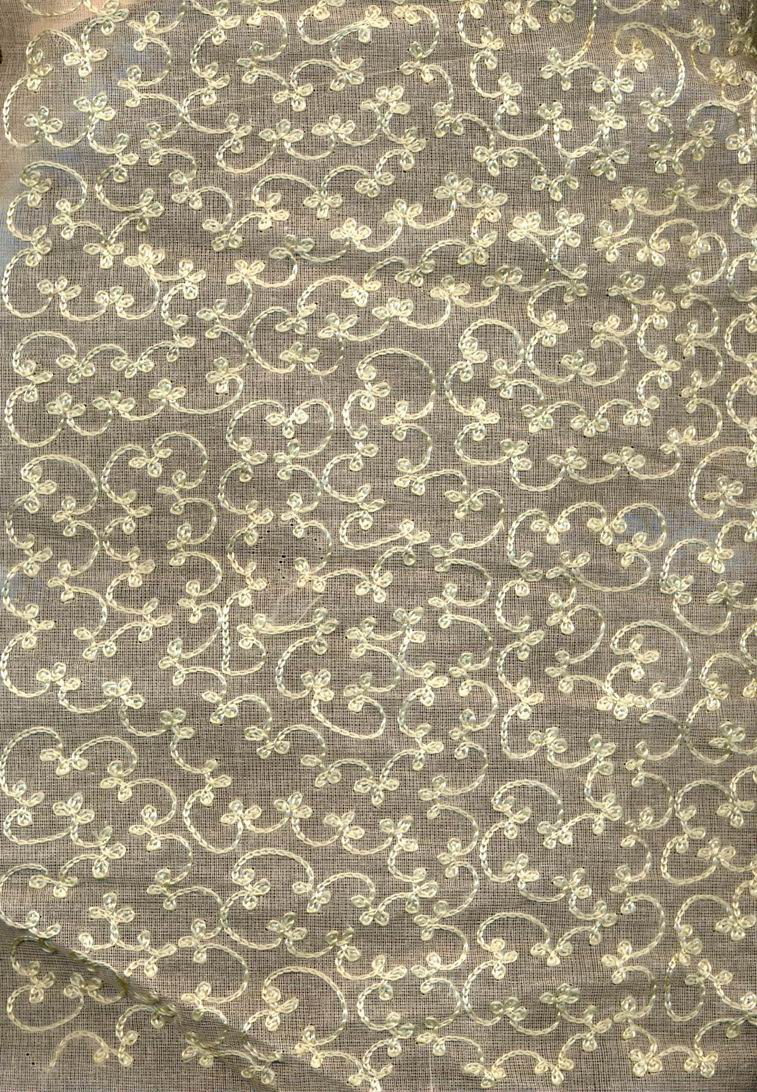 cotton organdy machine embroidery-4 designs