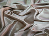 Brown Taupe viscose modal satin weave fabric ~ 44&quot; wide.(32)