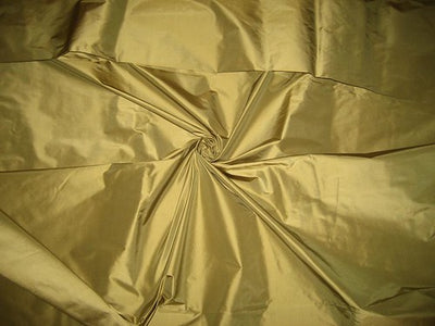 SILK TAFFETA FABRIC 54&quot; ~Pistachio green x gold colour