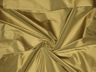 SILK TAFFETA FABRIC 54&quot; ~Pistachio green x gold colour