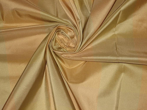 100% Pure SILK TAFFETA FABRIC Cream,Rust &Green colour 54&quot; wide2