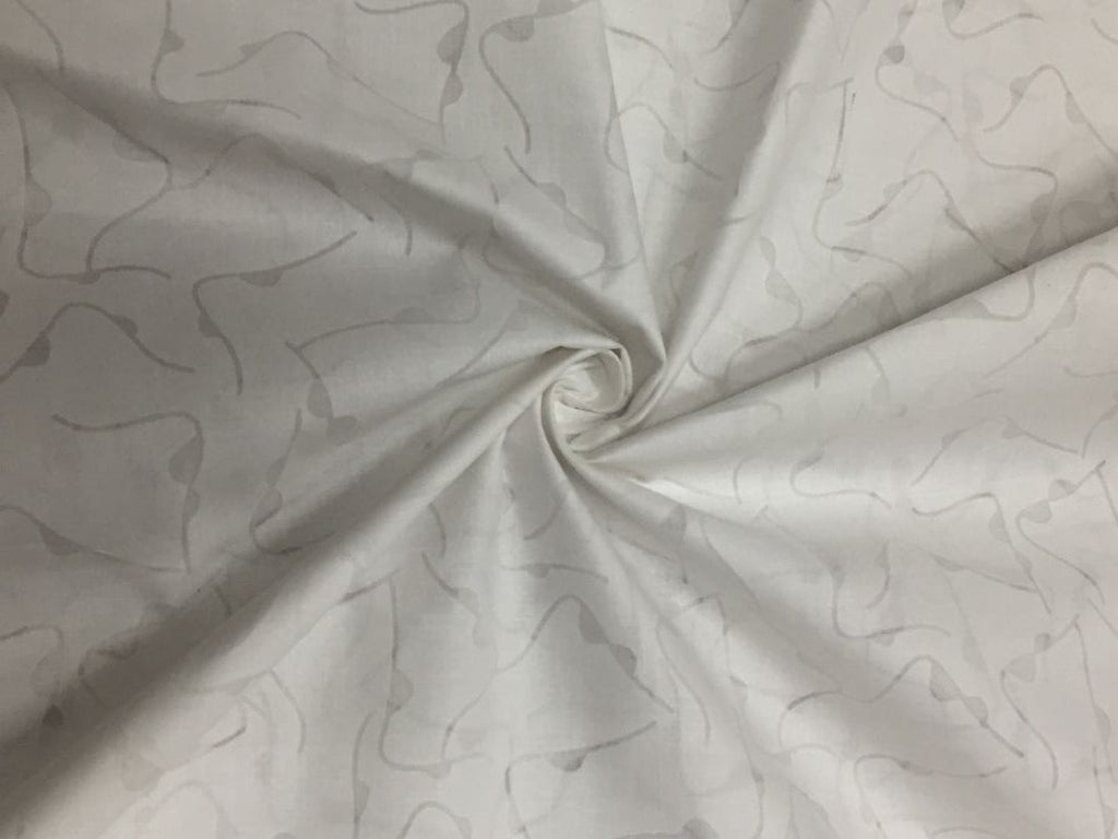 White cotton fabric pc brasso print 44&quot; wide