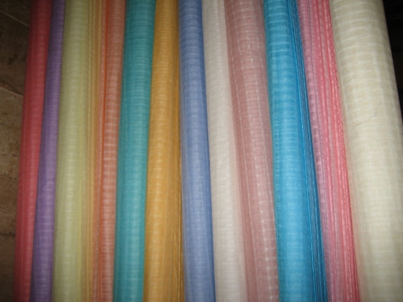 cotton organdy self plaids-12 colours