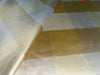 100% silk dupion fabric IVORY CREAM AND GOLD PLAIDS brown and gold ~ 54" wide DUPNEWC21[1]