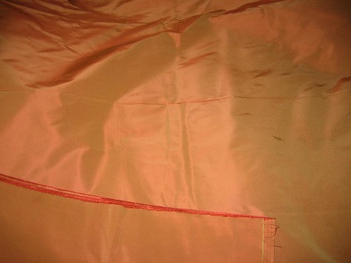 SILK TAFFETA FABRIC 60&quot; Peach with orange shot