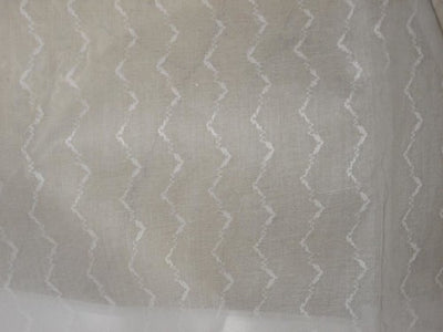 White cotton organdy fabric leno dobby geometric design 44&quot; wide
