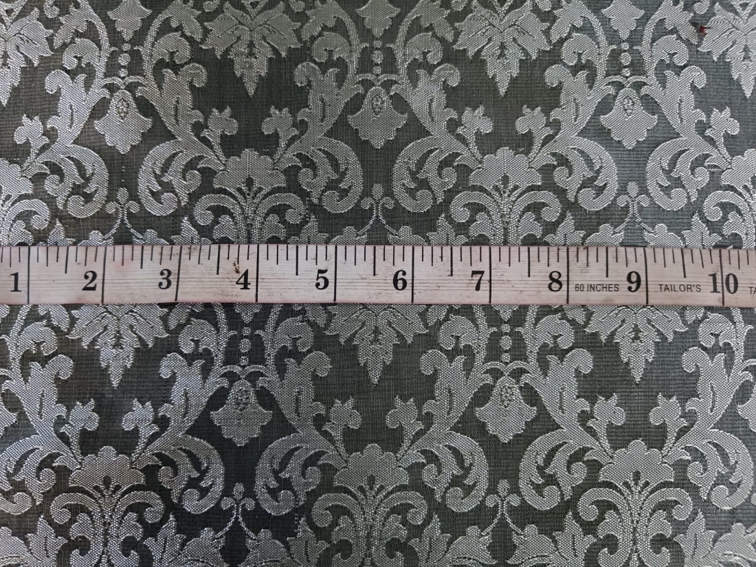 BROCADE fabric-silver steel grey 44" wide BRO43[2]