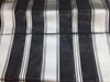 100% silk organza black stripes fabric 54" wide  by the yard