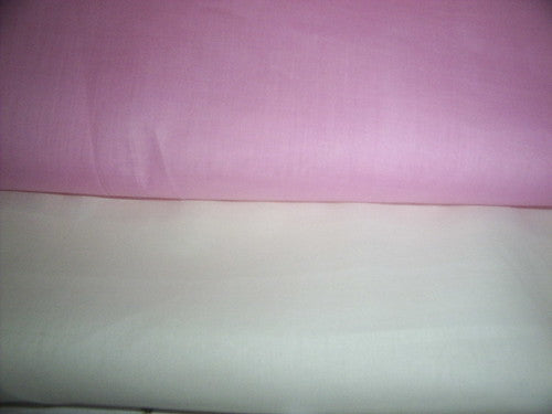 100's / 140's cotton lawn 91 cms -ivory / light pink colour 44&quot; wide