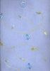 cotton organdy embroidery~blue colour