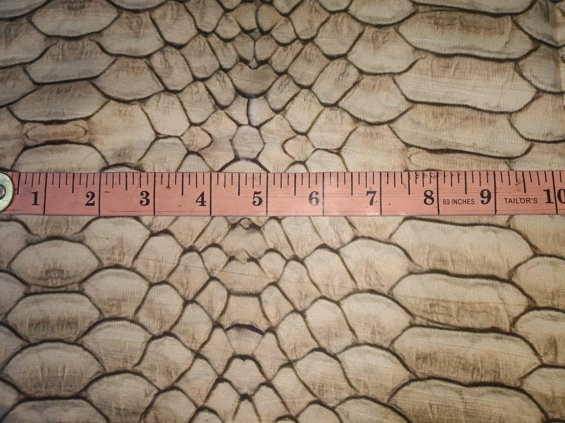 100% silk twill printed fabric- 44" wide snake skin [12899]