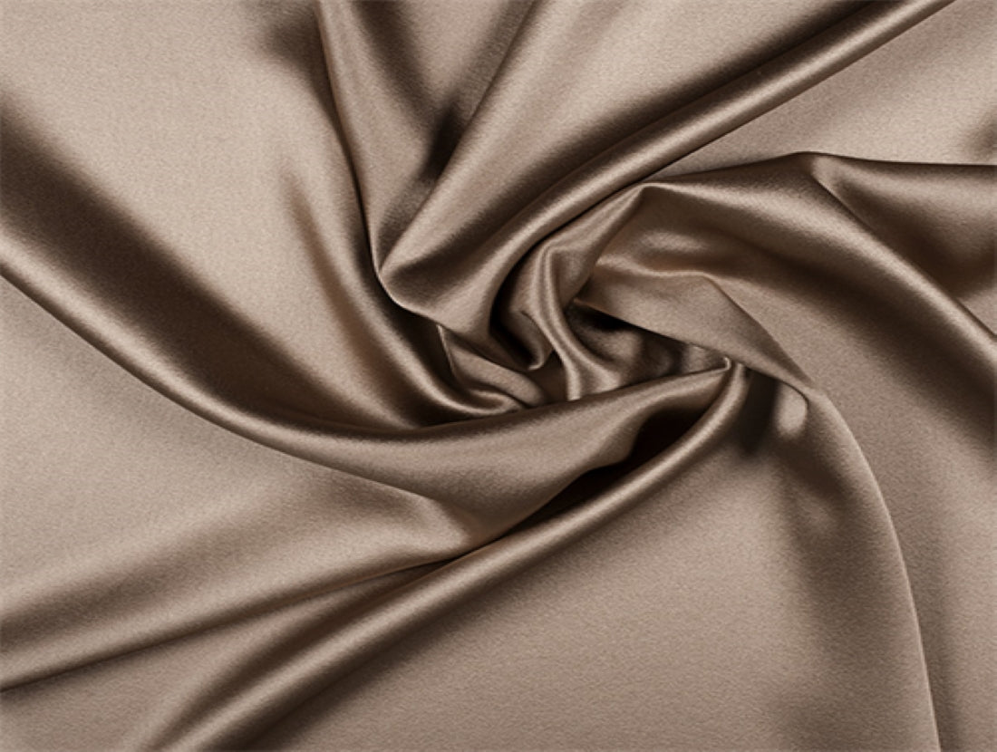 Mocha Brown viscose modal satin weave fabric ~ 44&quot; wide.(36)