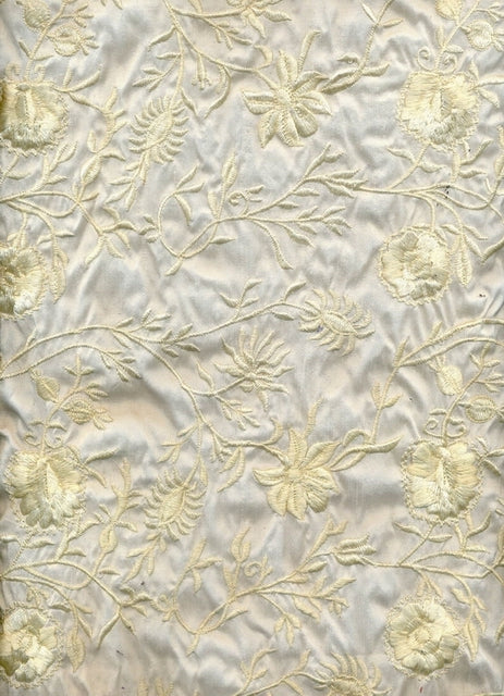 Gorgeous Rich ivory silk dupioni~embroidered