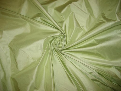 SILK TAFFETA FABRIC ~Apple Green &amp; cream colour gorgeous small plaidsTAFC4 54&quot; wide