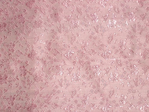 Brocade jacquard fabric Baby pink floral butterflies color 44" wide BRO242[2]