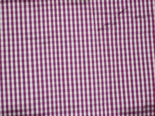 Silk Dupioni Purple and ivory color plaids Fabric 54" wide DUPC3