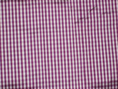 Silk Dupioni Purple and ivory color plaids Fabric 54" wide DUPC3