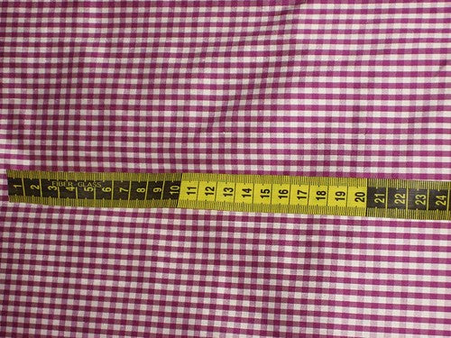 Silk Dupioni Purple and ivory color plaids Fabric 54" wide DUPC3