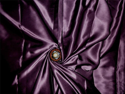Aubergine colour silk satin width ~44&quot;