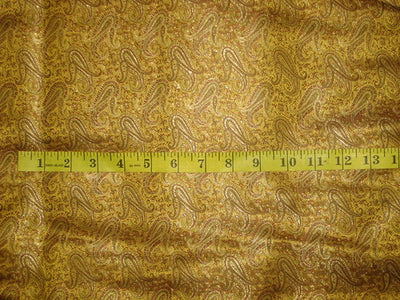 Brocade jacquard spicy mustard yellow paisley  BRO40[1]