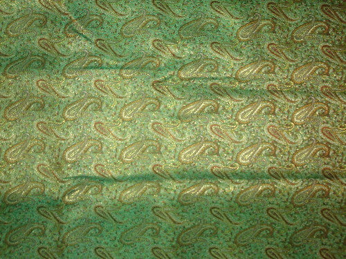 Silk brocade fabric Sea green & Gold 44" wide BRO40[2]