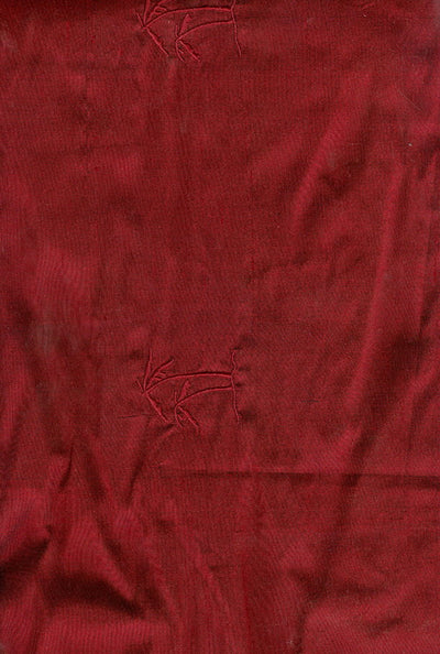 wine / black colour silk dupioni fabric embroidered 54&quot; wide