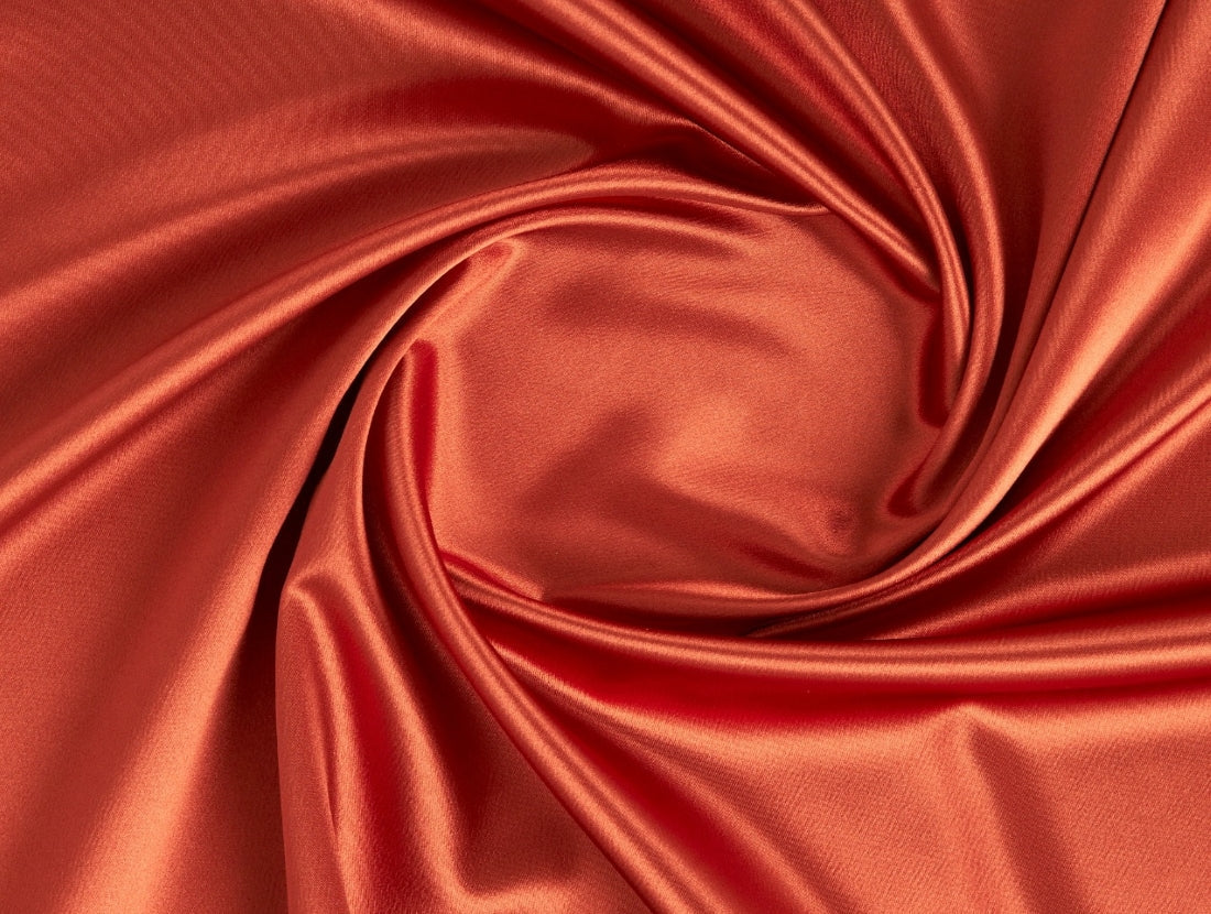 Rust Orange viscose modal satin weave fabric ~ 44&quot; wide.(38)