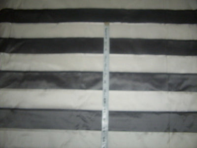 white / grey colour silk taffeta fabric stripes 54&quot; wide TAFS12[1]