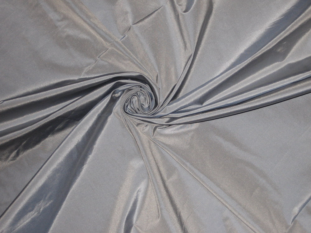 rich Platinum grey / blue colour silk taffeta fabric 54&quot; wide