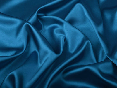 Petrol Blue viscose modal satin weave fabric ~ 44&quot; wide.(39)
