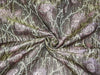 Crushed sheer Gold x Black &amp; Pink metallic silk tissue fabric 40&quot;