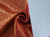 Silk Brocade fabric 44" wide BRO857 available in four colors [BLUE,PINK,GREEN,RED]