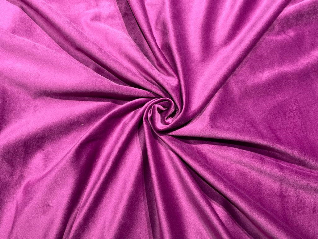 High Quality Italian Aubergine Pink Velvet Fabric 56" wide