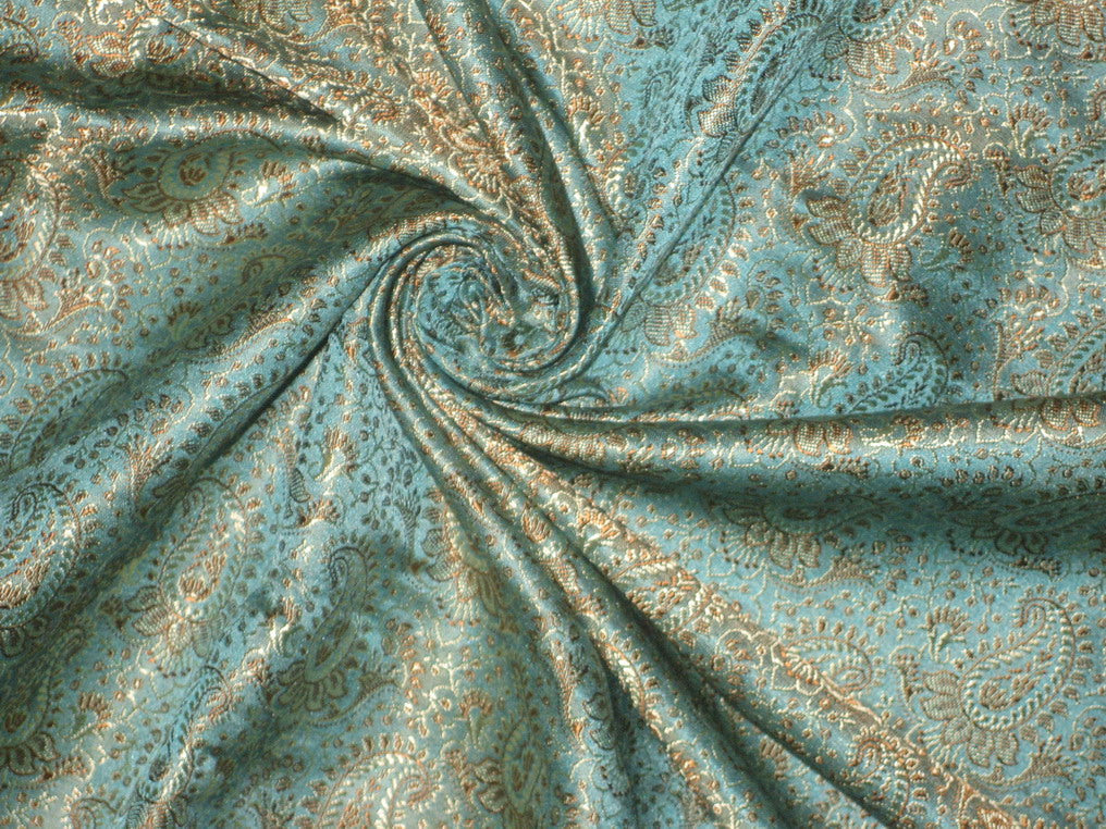 Brocade  jacquard fabric pale greenish blue  BRO40[5]