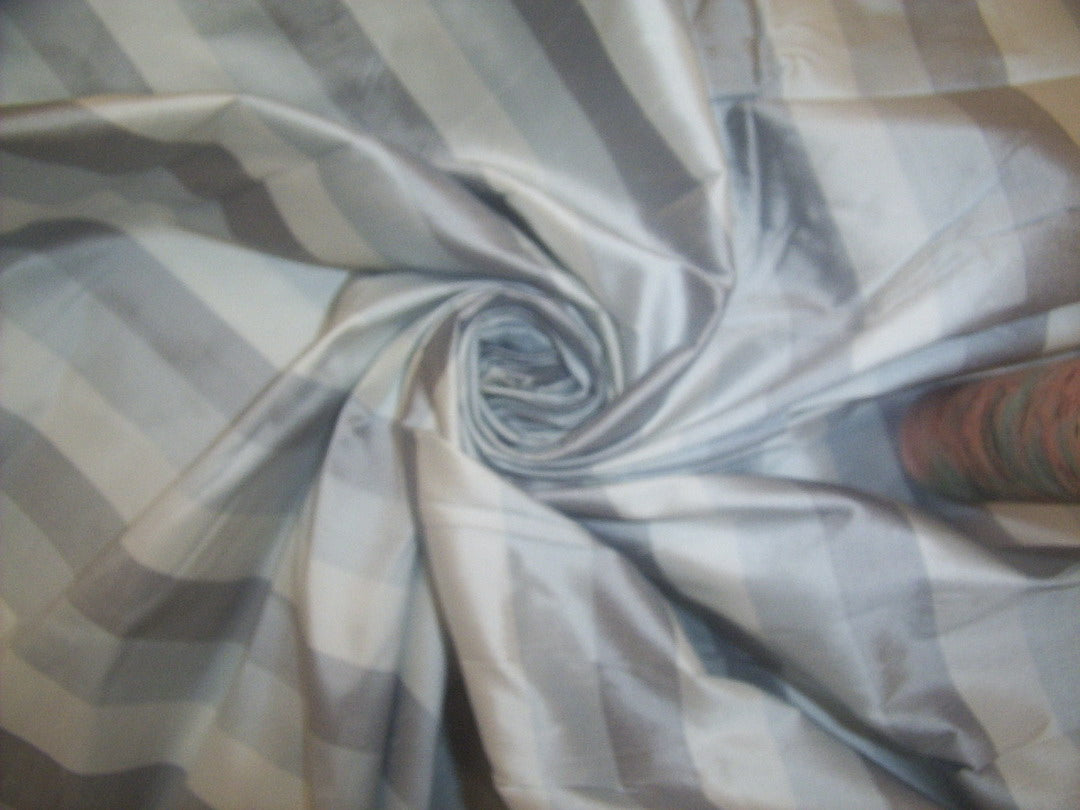 silk dupioni 3 colour stripe l.grey/grey